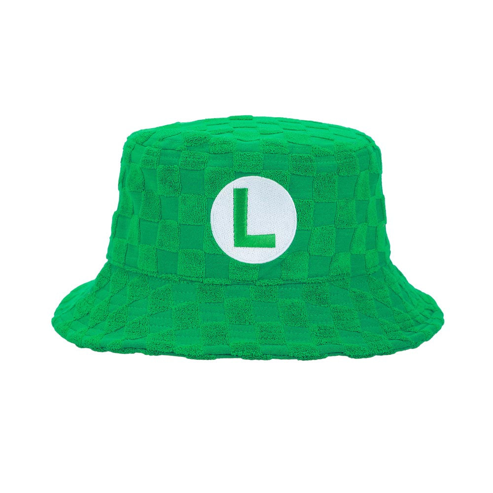 Super Mario Luigi Terry Cloth Bucket Hat