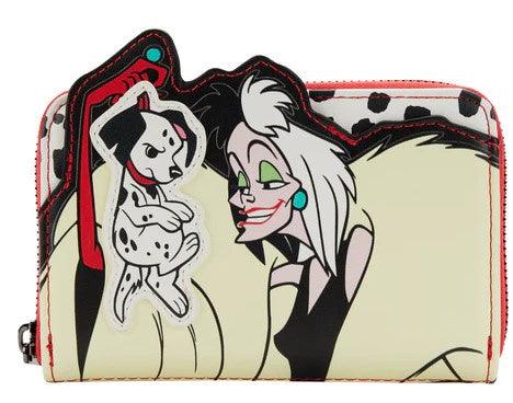 101 Dalmatians Cruella De Vil Villains Scene Zip Around Wallet