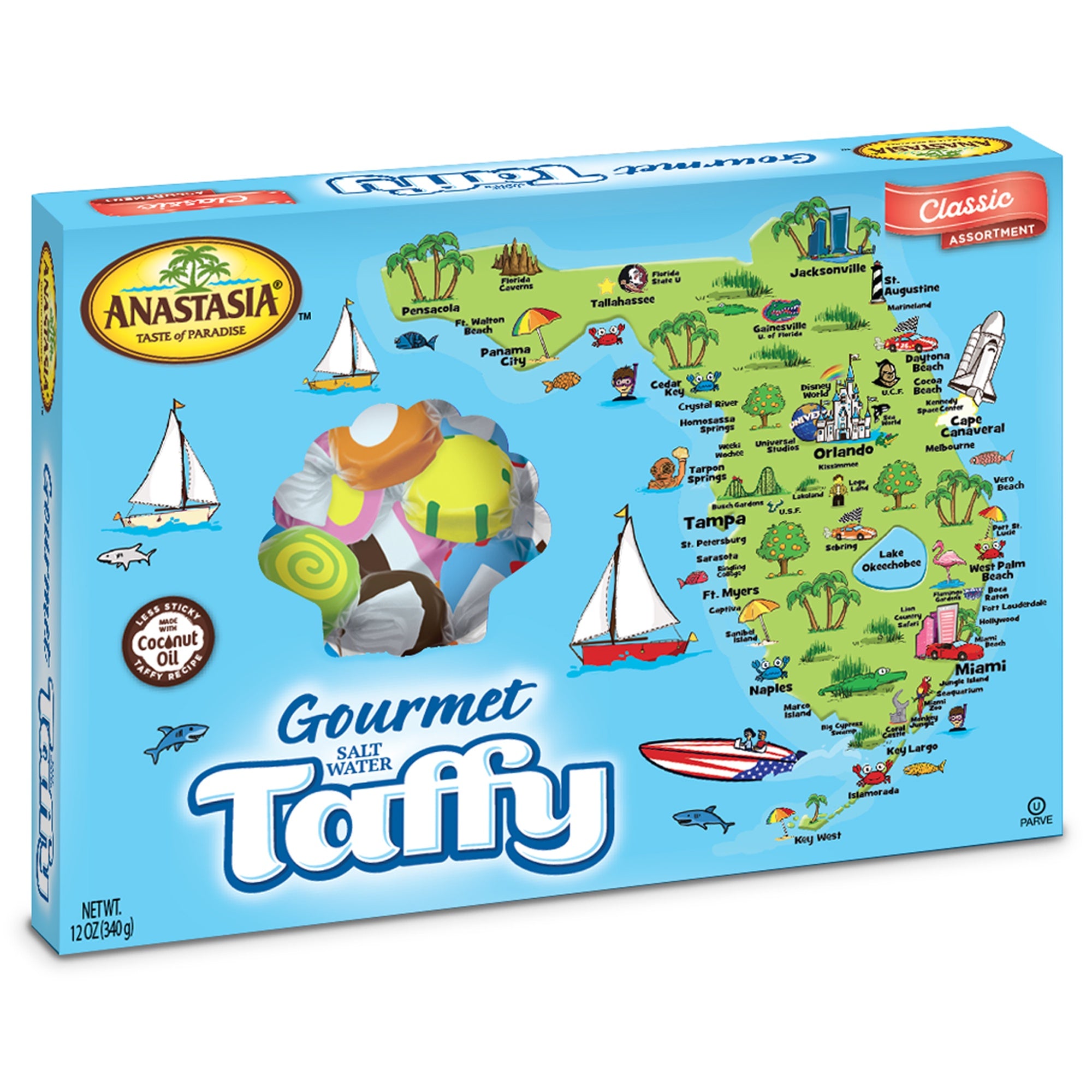 Blue Ocean Florida Salt Water Taffy, , 12oz Box