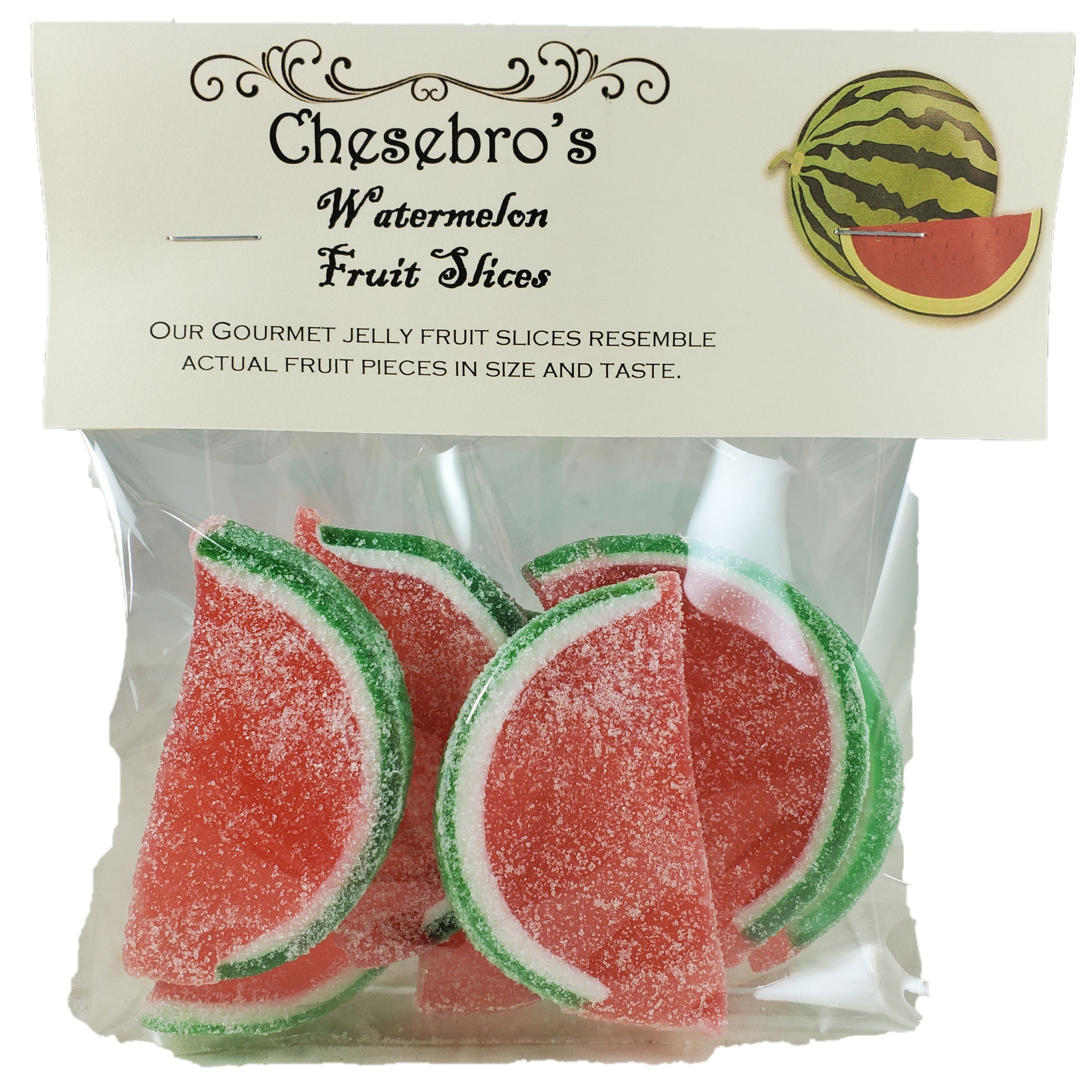 Gourmet Watermelon Flavor Jelly Fruit Slices 4.0oz