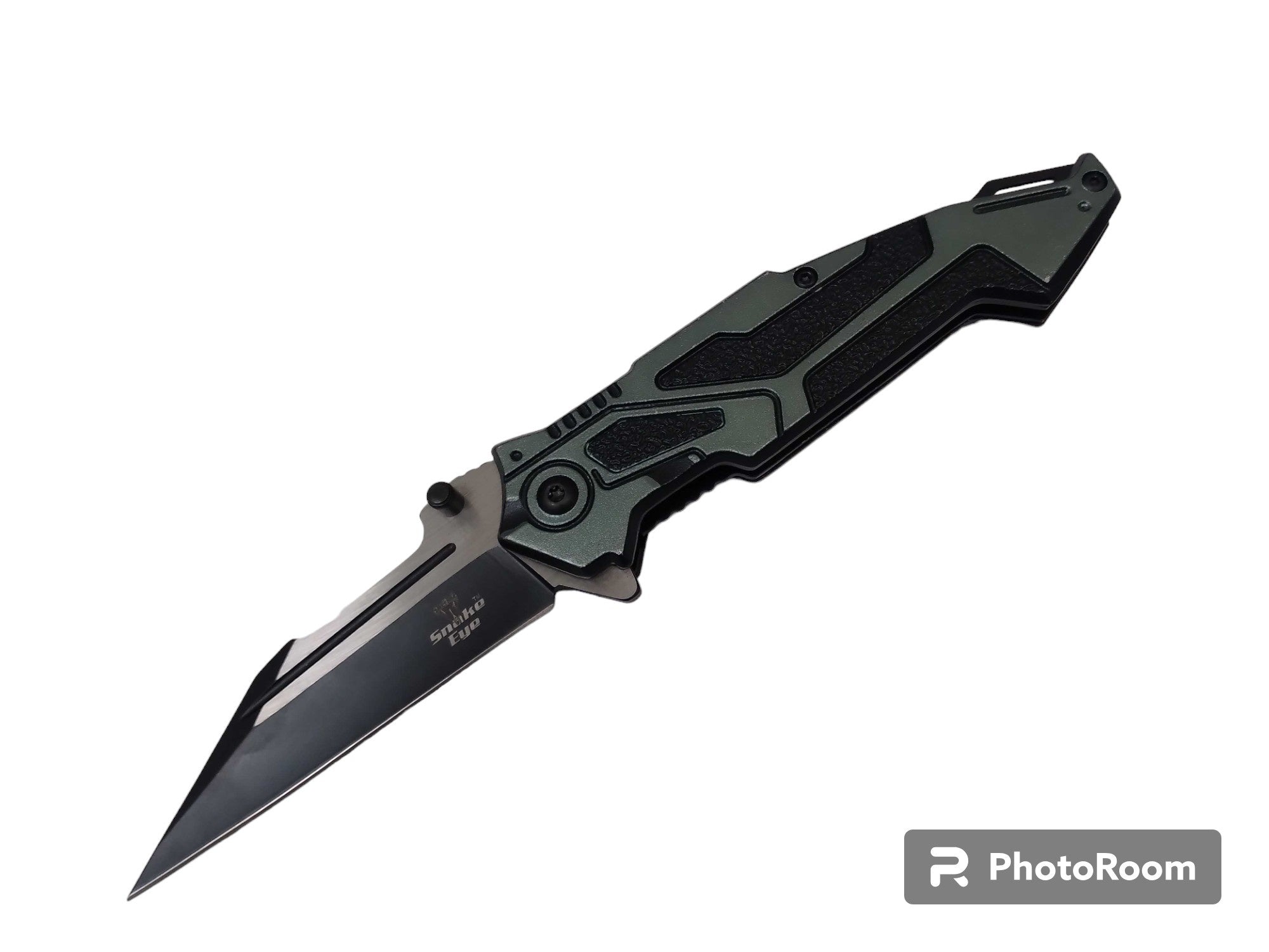 Grey Snake Eye Tactical Spring Assist Knife