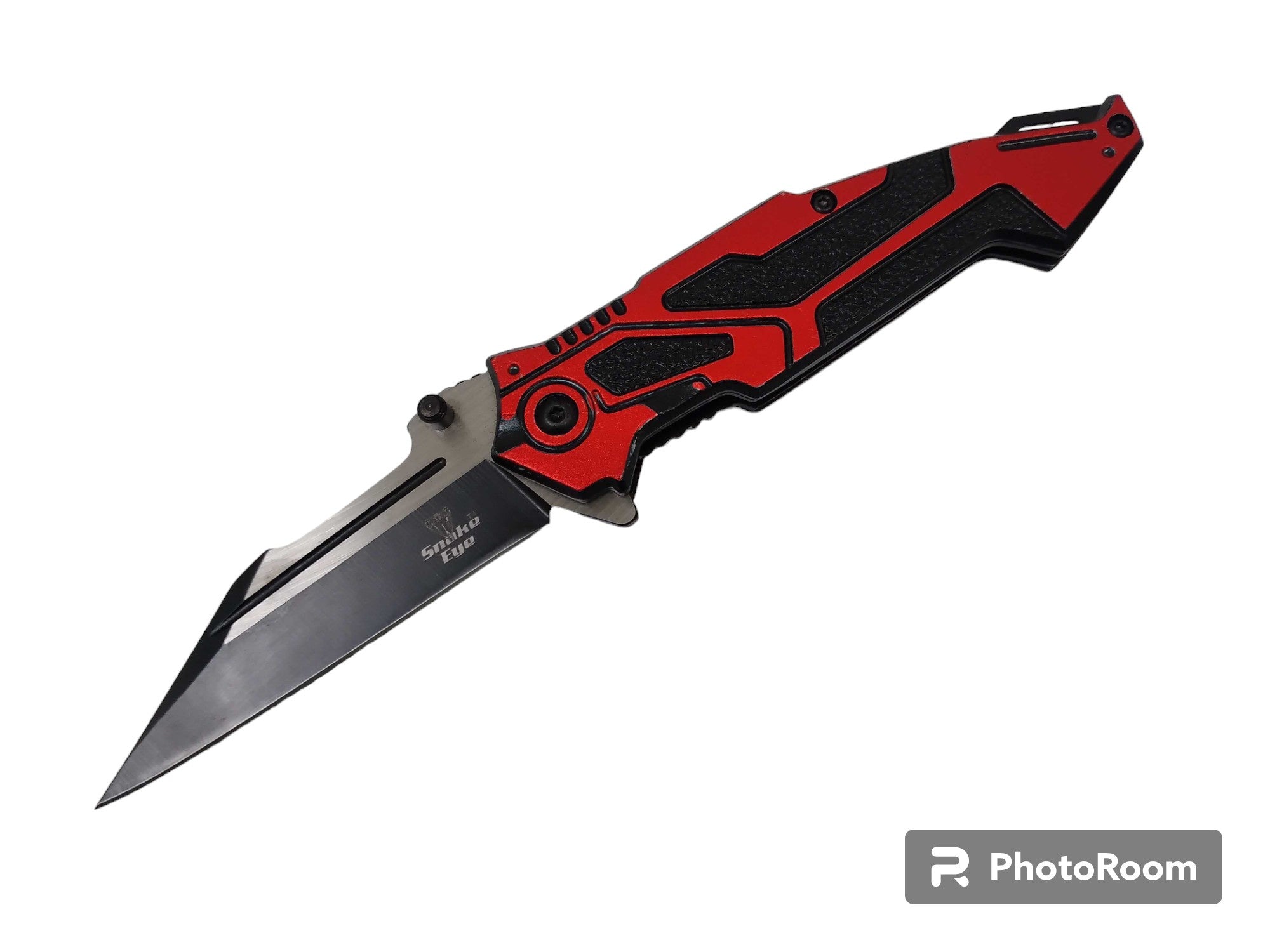 Red Snake Eye Tactical Spring Assist Knife
