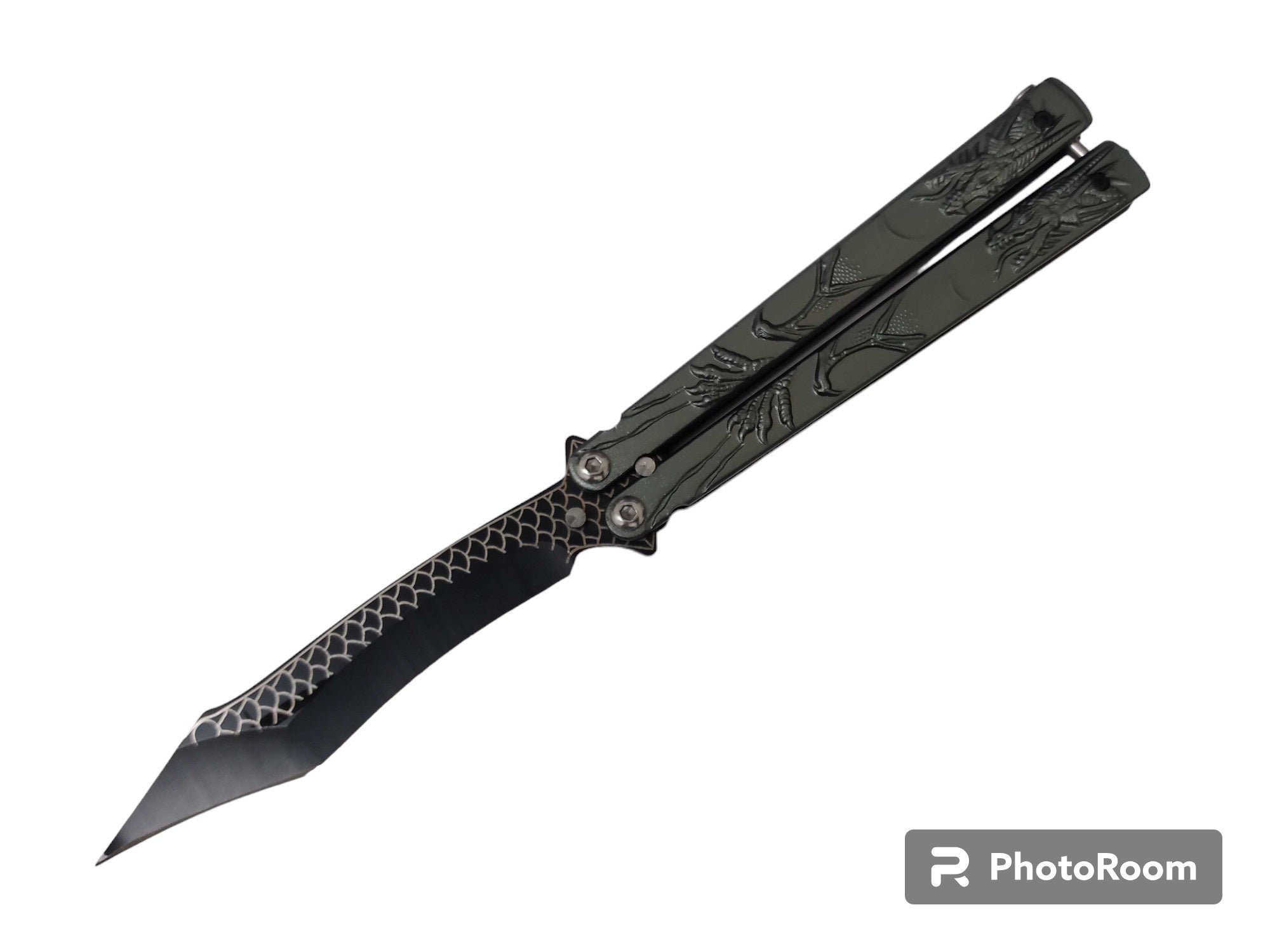 Grey Dragon Handle Folding Knife 5''