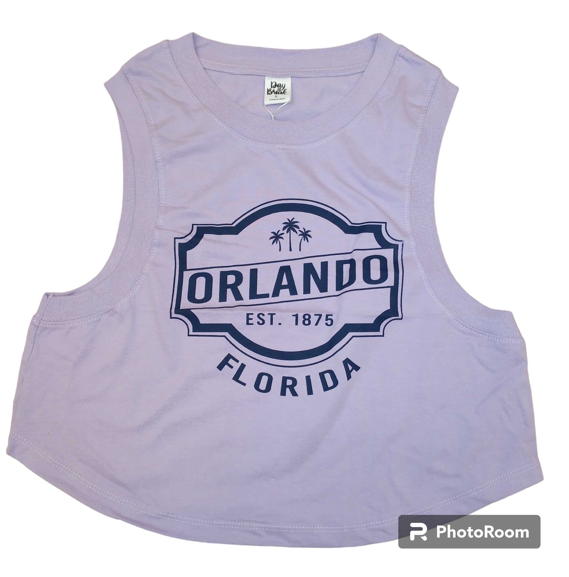 Purple Ice Ladies Muscle Cropped Top Without Pocket