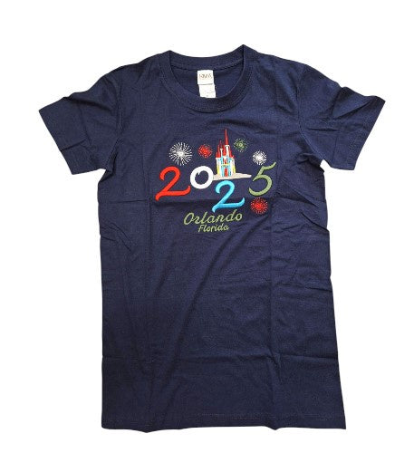 Orlando Florida Castle 2025 - Navy T-Shirt