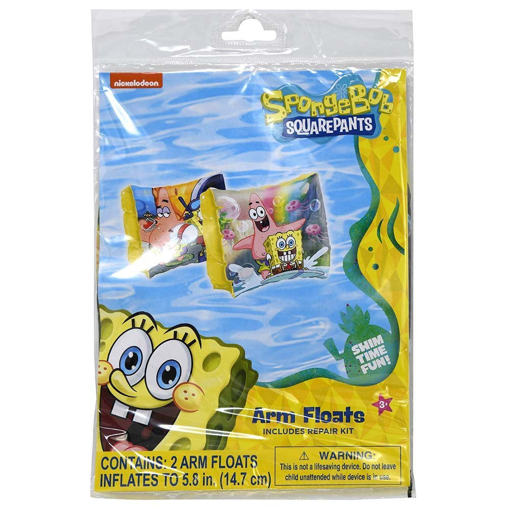 SpongeBob Arm Inflatable Floaties 4.5 Gauge in Polybag With color insert