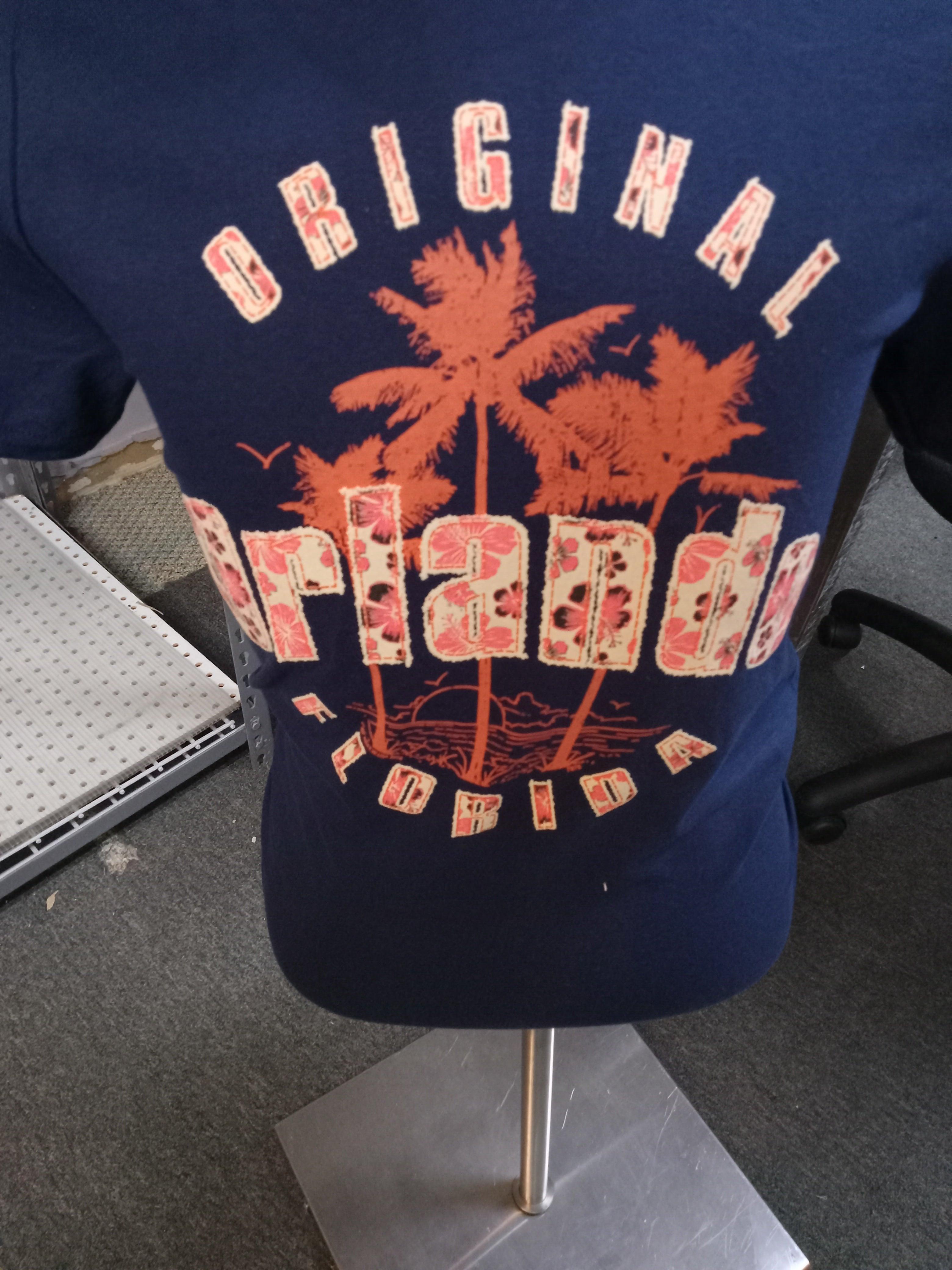 3 Orange Palm Tree Navy Sunset