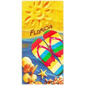 30" X 60" FLORIDA Sunny Beach Velour Beach Towel 100% Cotton