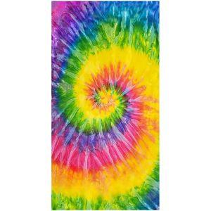 30" X 60" Tie Dye Bay Neon Velour Beach Towel 100% Cotton