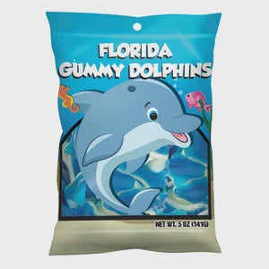 Florida Gummy Dolphins 5 oz Peg-Bag