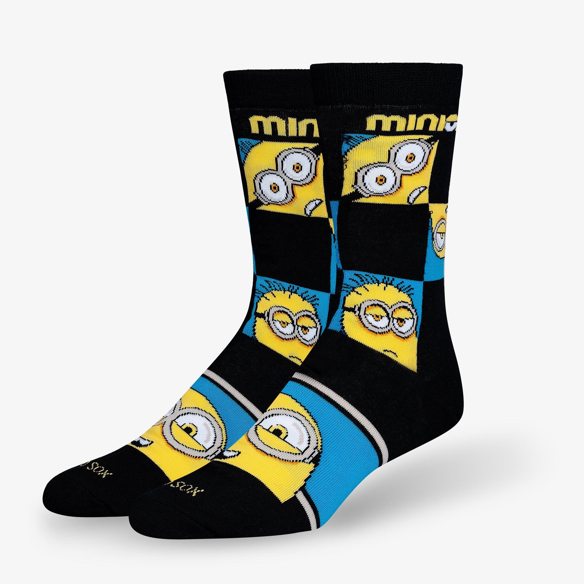 Minions Squares -Mens Crew Folded - Odd Sox