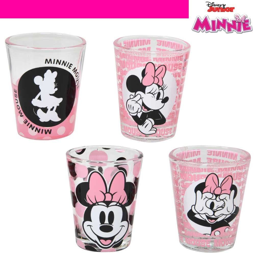 (4 PACK) Disney Minnie Pink Loveable Shot Glass