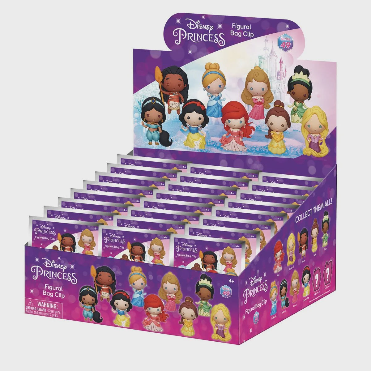 Disney 3D Foam Bag Clip - Metallic Princess Series 49