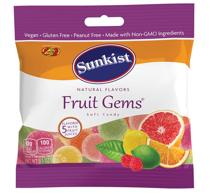 SUNKIST FRUIT GEMS JELLY BELLY PEG BAG