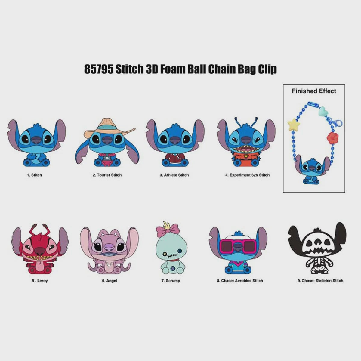 Stitch Ball 3D Foam Bag Clip