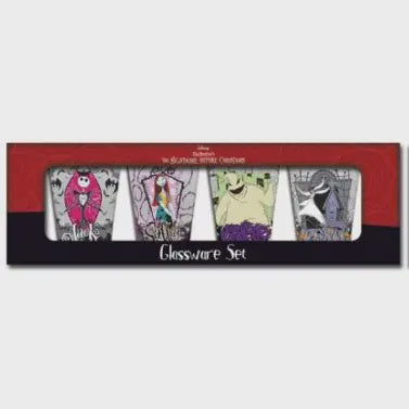 Nightmare Before Christmas Characters 4x1 Mini Glass Set