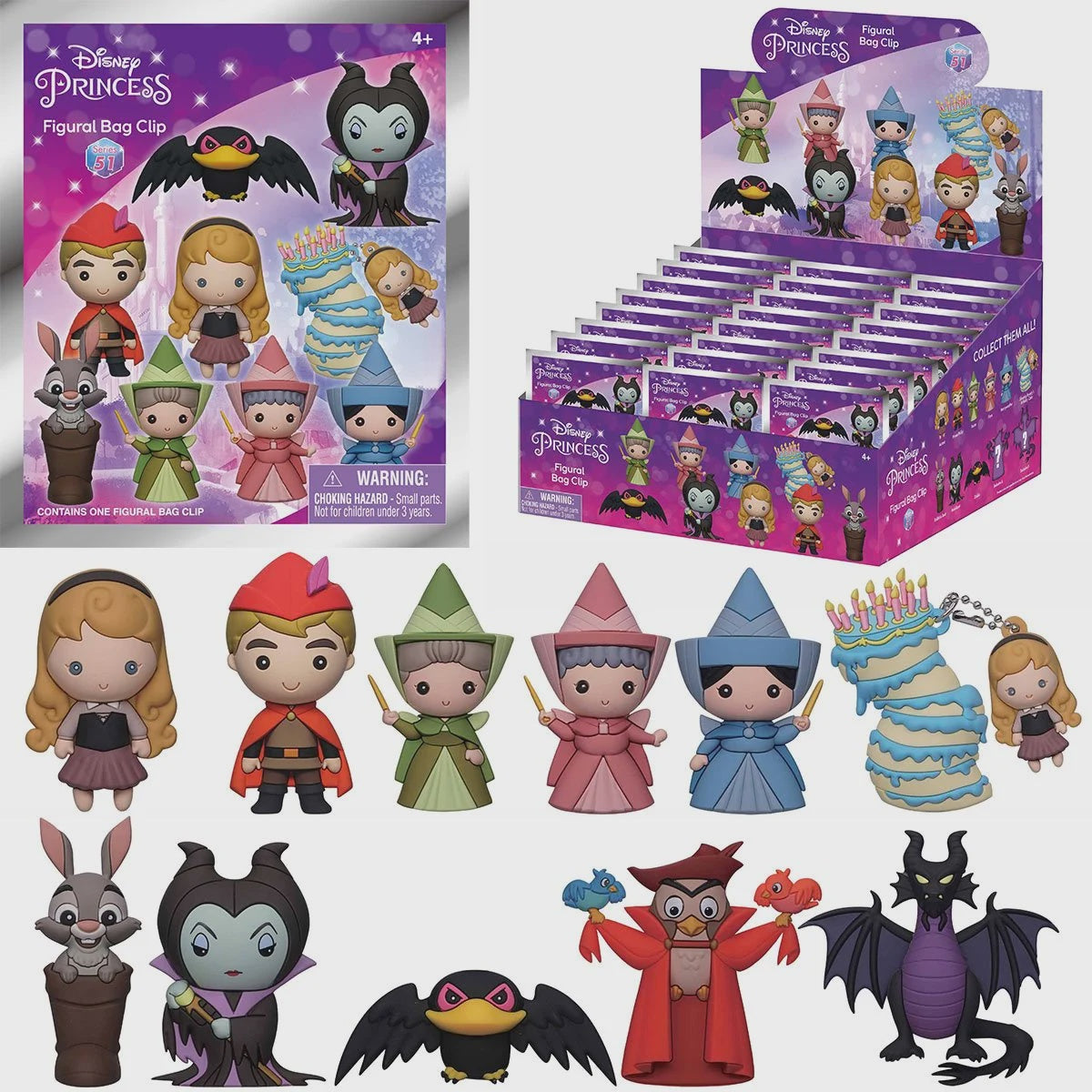 Disney Sleeping Beauty 3D Foam Bag Clip -Series 51