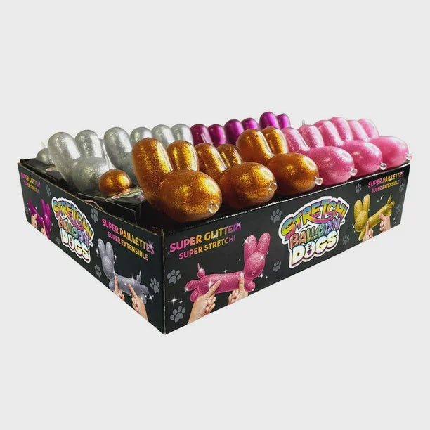 Stretchi Ballon Dogs Glitter Asst. Colors 1pc