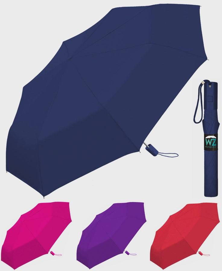 Weather Zone 37" Automatic Folding Compact Umbrella in Assorted Colors
