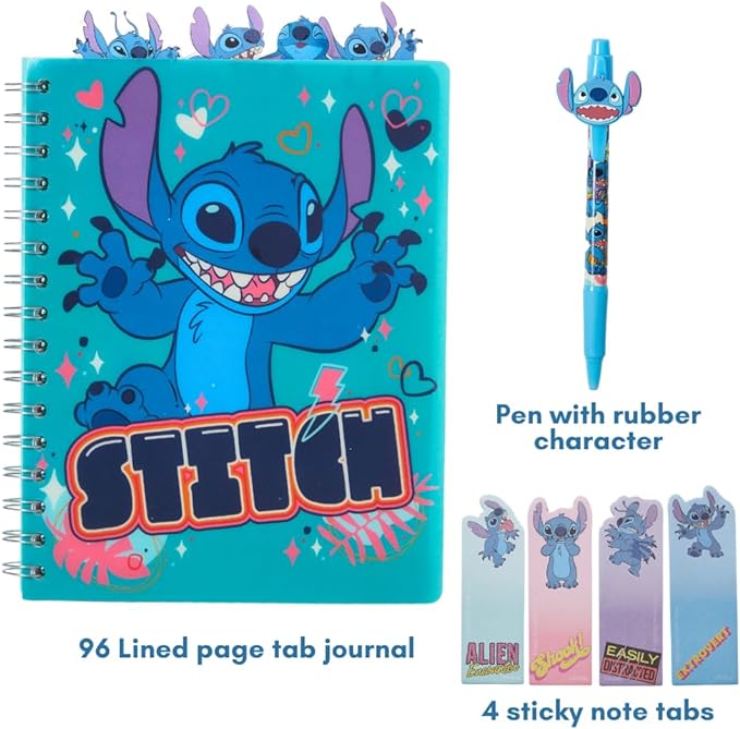 Disney Stitch Tab Journal Stationary Set