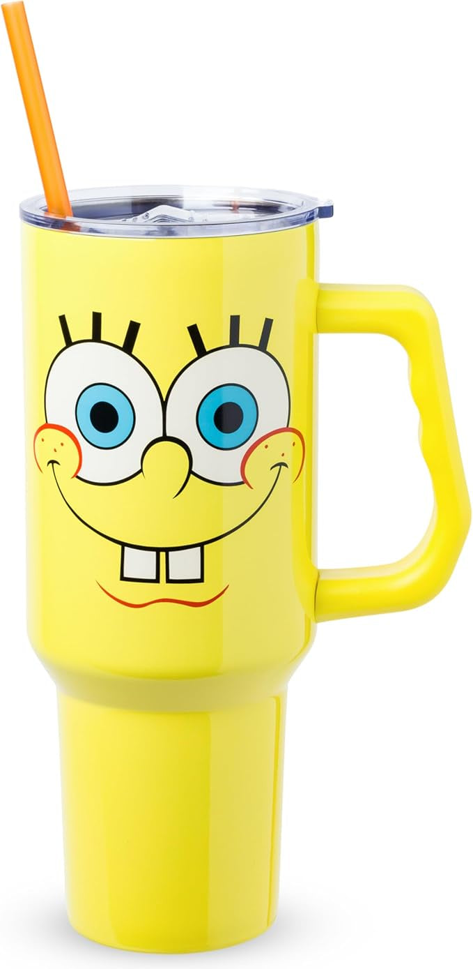SpongeBob Big Face 40oz Stainless Steel Tumbler w/ Handle