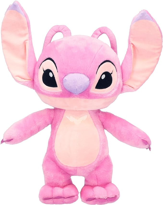 Disney Stitch Angel Stuffed Animal Standing Plush 15" Pink