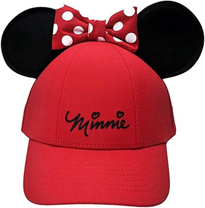 Disney Sassy Bow Adult Ladies Ear Red Baseball Hat FBA