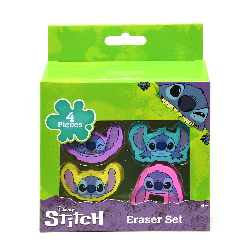 Stitch 4pk Shaped Erasers in Box