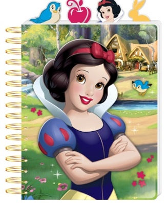 Disney Snow White Tab Journal Notebook, Spiral Bound, 96 Lined Pages, 8 x 7 inches