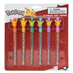 Pokemon 6pk Gel Pens on Card