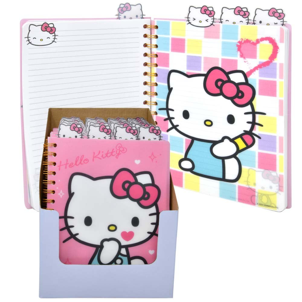 Hello Kitty 4 Tabbed Spiral Journal