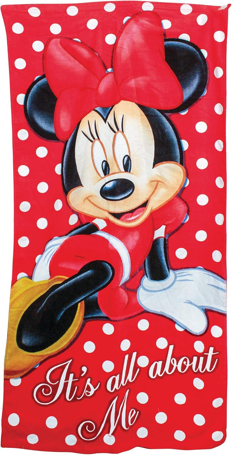 Disney Minnie Mouse It's All About Me Beach Towel 28x58
