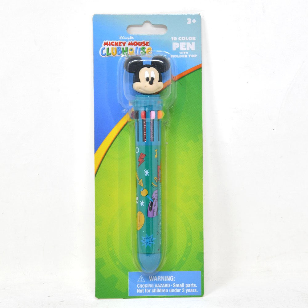 Mickey 10 Color Pen with Character Topper on Card