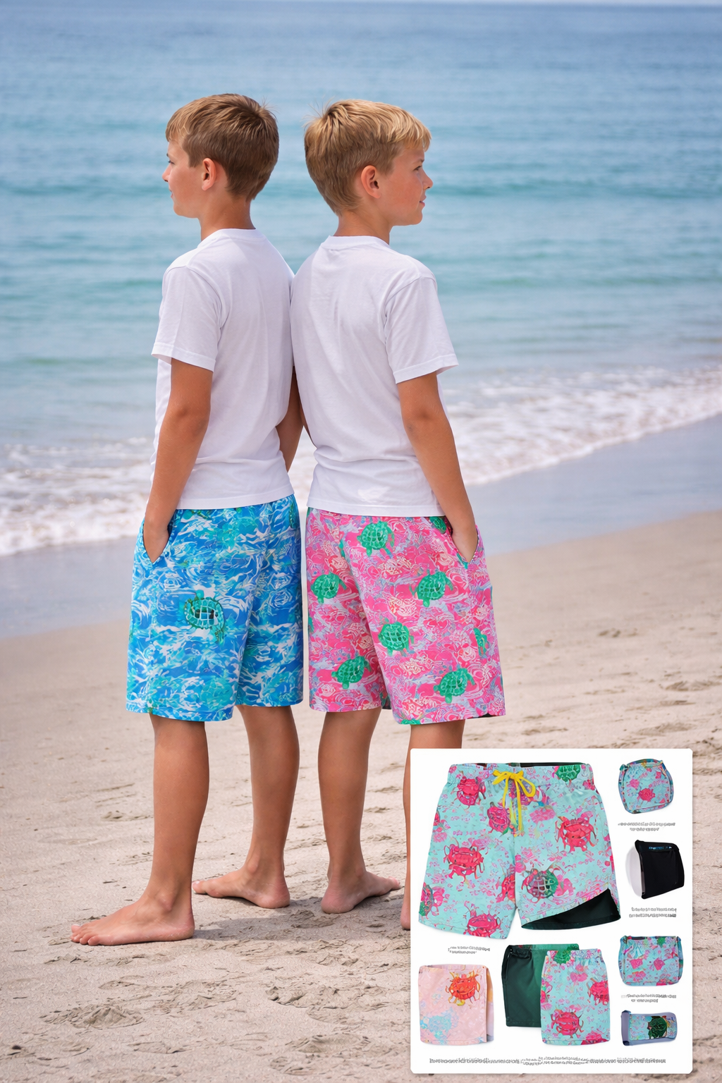 Banana Boat Liner Blue/pink Short