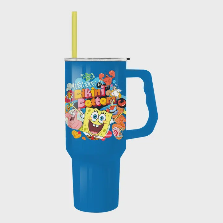 SpongeBob Welcome to Bikini Bottom 30oz Stainless Steel Tumbler w/ Handle