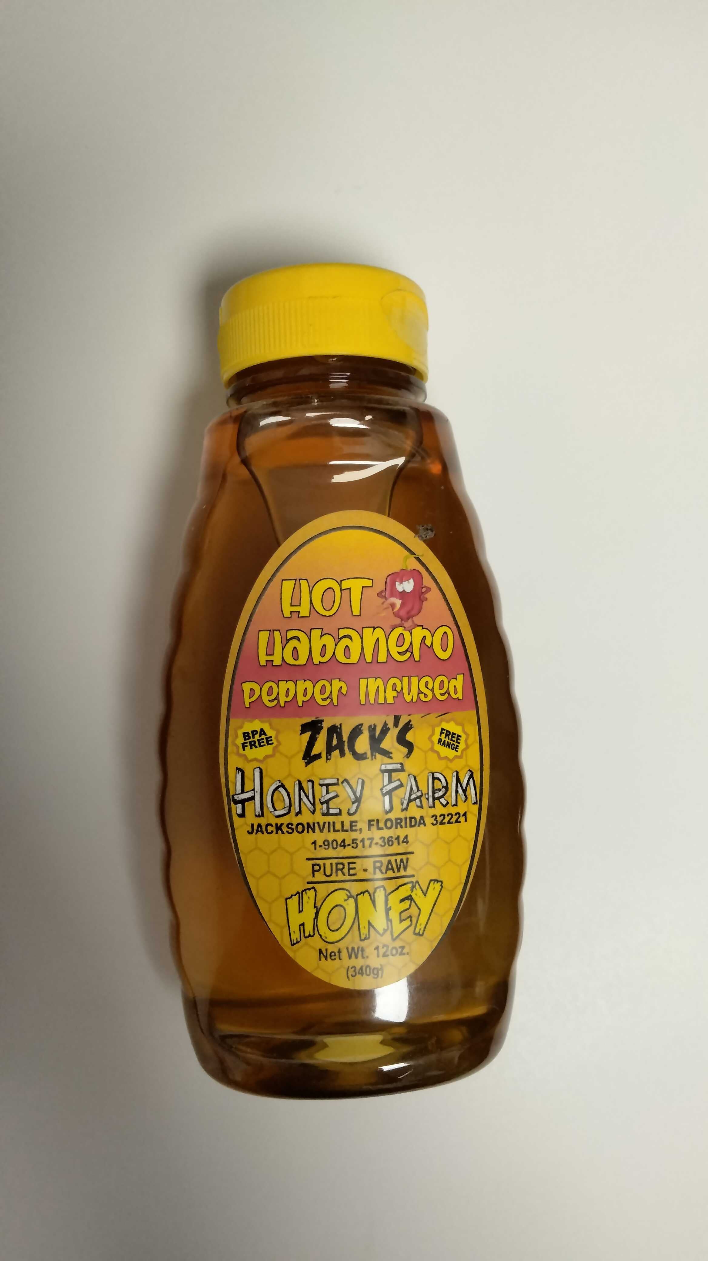 Zack's Hot Habanero Pepper Infuse Honey 12oz