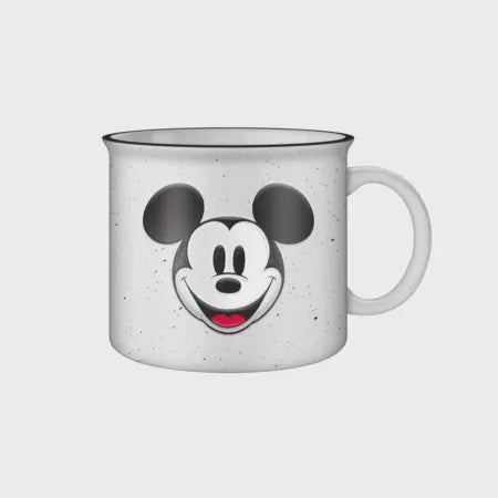 Disney Mickey Smile Wax Resist 20oz Ceramic Camper Mug