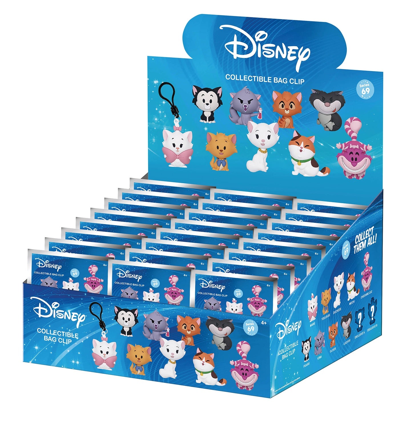 Disney Cats 3D Foam Bag Clip, Series 69