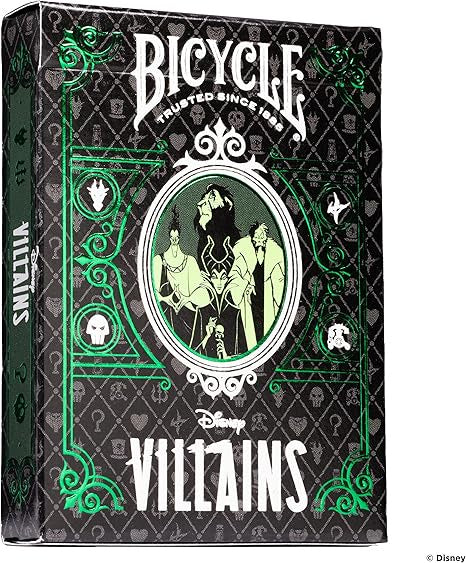Bicycle Disney Villains Playing Cards Green/ Purple Random 1pc