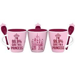 99% Sure I'm a Princess Pink Disney Mug with Spoon