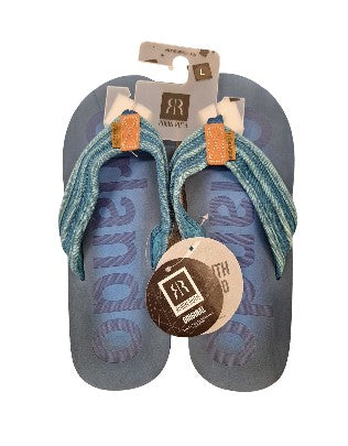 Orlando Mens Faded Flip Flops-Blue