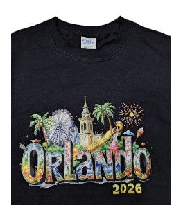 2026 Orlando Disney Land Castle Black T-shirt