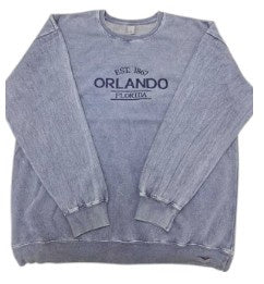 Orlando Chambre Crew Neck Embroidery Sweatshirt Navy