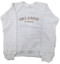 Orlando Crew Neck Embroidery Sweatshirt Oatmeal