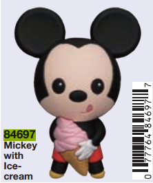 Disney 3D Foam Magnet - Mickey Eating Ice Cream
