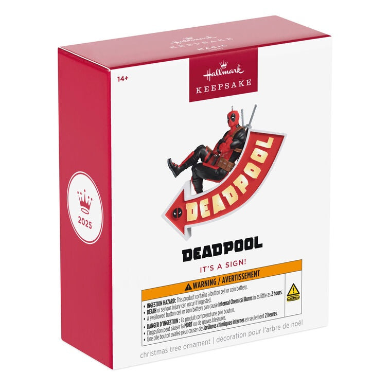 Marvel Deadpool It's a Sign! Ornament With Light