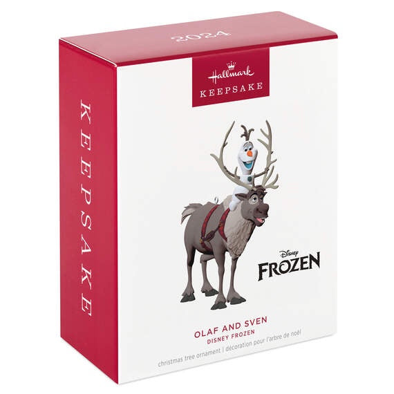 Hallmark Keepsake Christmas Ornament 2024, Disney Frozen Olaf and Sven, Gifts for Disney Fans