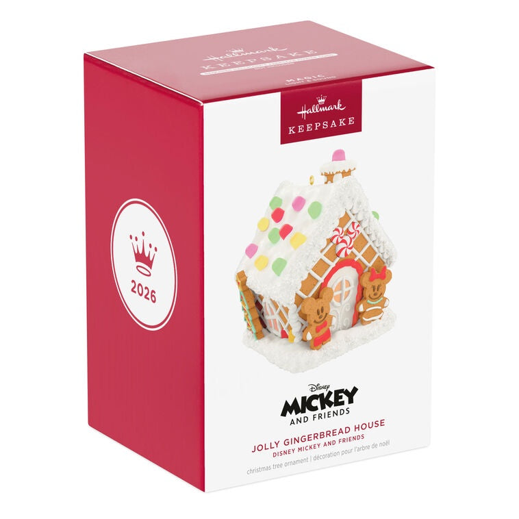 Disney Mickey and Friends Jolly Gingerbread House Musical Ornament With Light