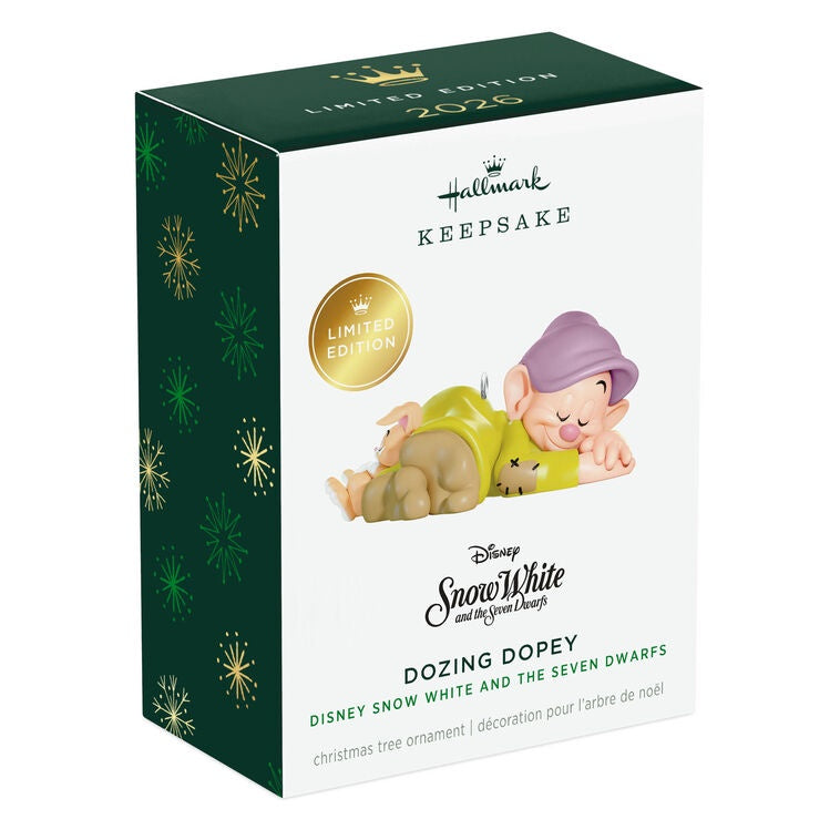 Disney Snow White and the Seven Dwarfs Dozing Dopey Ornament
