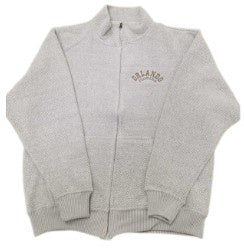 Orlando Full Zipper Embroidery Sweatshirt Oatmeal